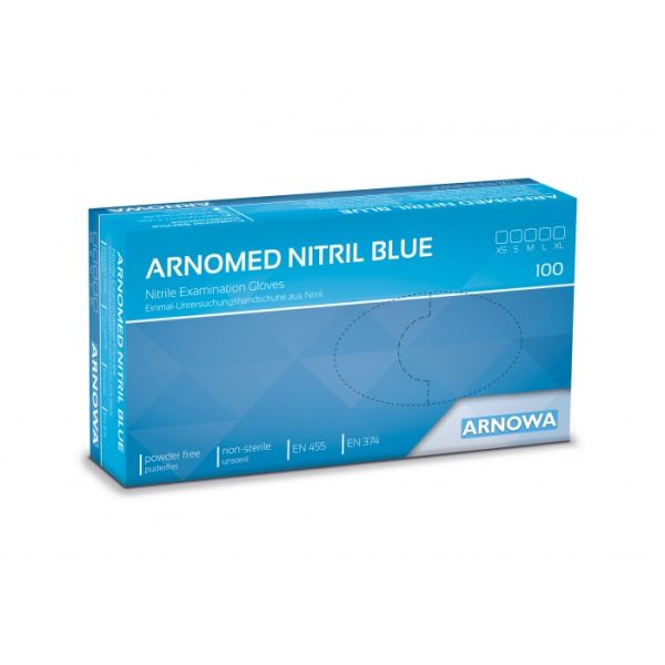  Nitrilhandschuhe ARNOMED Nitril BLUE Einmalhandschuhe blau Gr L