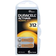 6X 1,45V Duracell 312 Activair Hearing Aid Zinc Air...