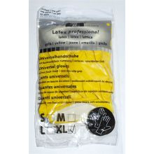 Wiros Universal-Handschuh Latex |Baumwollflock-Fütterung 1 Paar Gelb XL