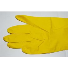 Wiros Universal-Handschuh Latex |Baumwollflock-Fütterung 1 Paar Gelb XL