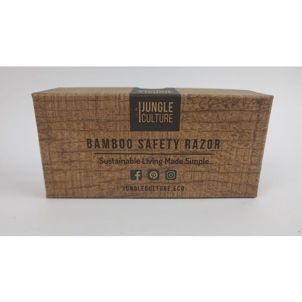 Bamboo Safety Razor Rasierhobel mit bambusgriff und Tasche Dark Wood