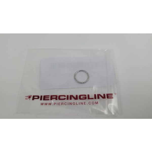 Piercingline Chirurgenstahl Segmentring Clicker GEDREHT silberfarben 11mm