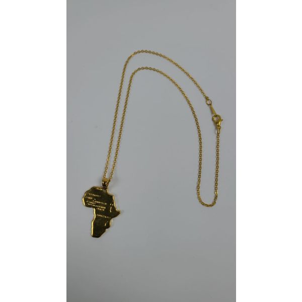 Halskette mit Afrikaanhänger gold