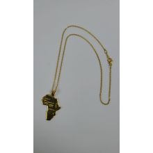 Halskette mit Afrikaanhänger gold