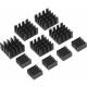 EbuyChX 10pcs Aluminum Heatsink Cooler Cooling Kit for Raspberry Pi 3/ Pi Mode Black