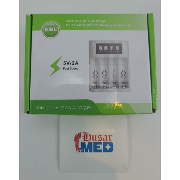 EBL Universal Akkuladegerät für 4 Batterien