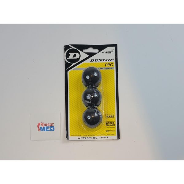 Dunlop Squash Balls 2 gelbe Punkte PRO 3-blis, PSA WSA (Pro)