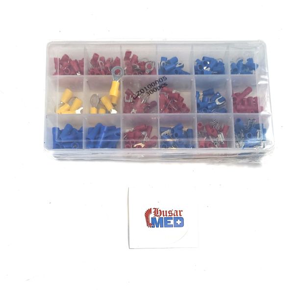 300Pcs Crimpklemmen Butt Elektrischer Draht Isolierte Spatenklemmen Stoßverbinder Rot Gelb Blau Verschiedene Klemmen Set