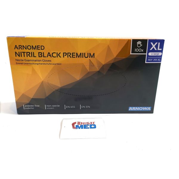 Nitrilhandschuhe Black Premium, puderfrei, 100 Stück Arnowa Gr.XL