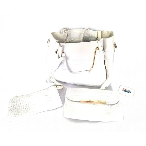 Shein 3-Teiliges Handtaschen-Set Mit Kroko-Prägung