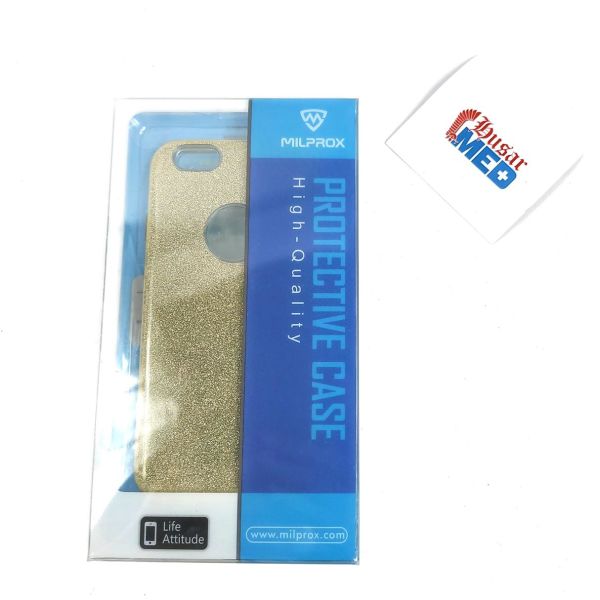 Milprox iPhone 6 / 6s Handyhülle Case Hülle Silikon Glitzer Gold