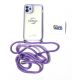 cooliti Necklace Case Kompatibel mit iPhone 12 transparent und violet 