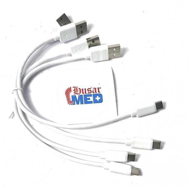 YOJA Kurze USB C Kabel Mini Type C Ladekabel (25cm) USB Ladekabel für Ladestation Power Bank (5er Pack, Weiß)