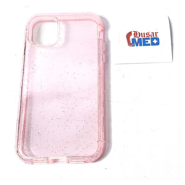 ULAK iPhone 11 Hülle, Pink Clear Glitter