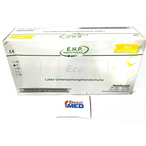 EHP Latexhandschuhe ECO 100 Stück, AQL 1.5 - Gr. S