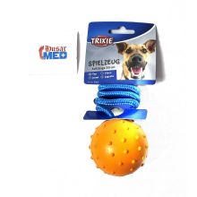 Trixie Hundespielzeug Gummiball mit Schnur