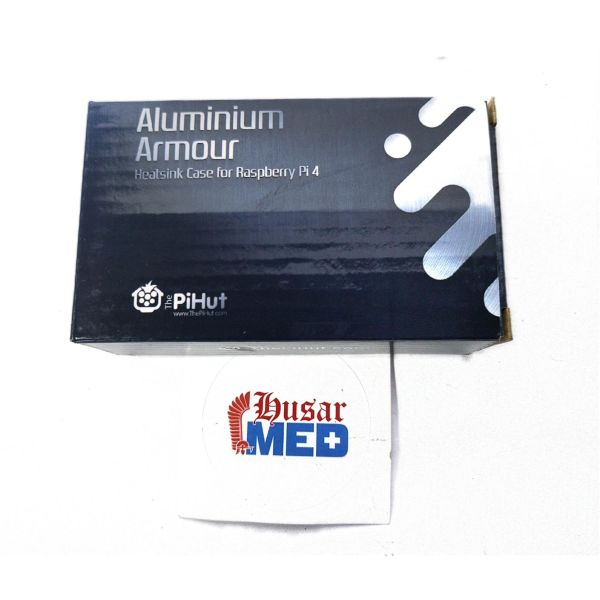 Aluminium Armor - Kühlkörpergehäuse für Raspberry Pi 4 Grau