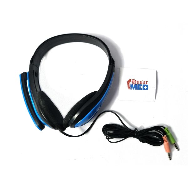 Gaming-Kopfhörer mit kabel (Schwarz/Blau)