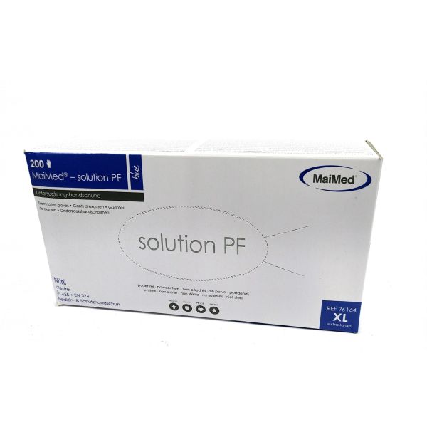 MaiMed® - Solution Blue PF Nitril-Untersuchungshandschuhe XL
