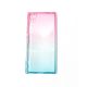kwmobile Case kompatibel mit Sony Xperia XA1 - Zwei Farben Pink Blau Transparent