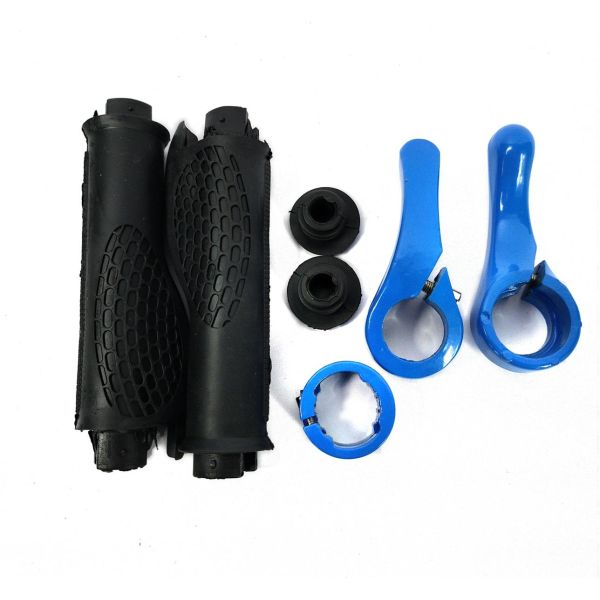Rennrad- / Mountainbike Gummilenker mit Aluminiumlegierung blau