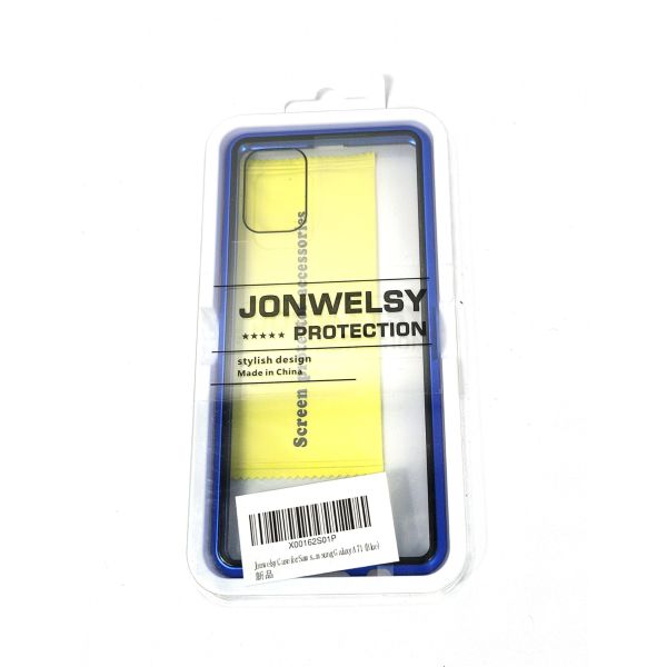 Jonwelsy 360-Grad Magnetische Adsorptionshülle für Samsung Galaxy A71 - Blau