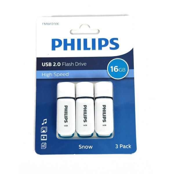 Packung mit 3 USB-Sticks Philips Snow Edition 16GB