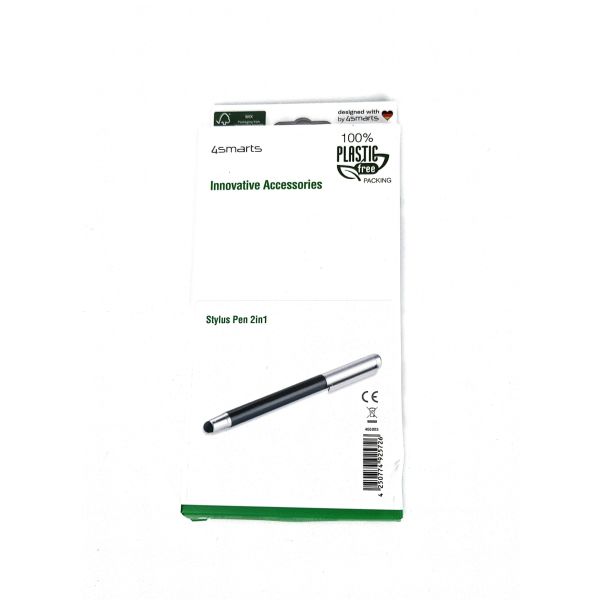 4smarts Stift/ Kugelschreiber 2in1 für Handy, Tablet -  Schwarz