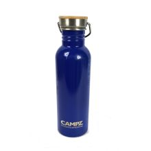 CAMPZ Flasche mit Bambus Deckel 750ml blau