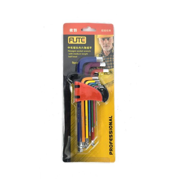 FUTC Winkelschraubendreher-Satz Multicolor für TORX 9-teilig