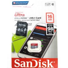 SanDisk Ultra 16GB MicroSDXC Speicherkarte + SD-Adapter