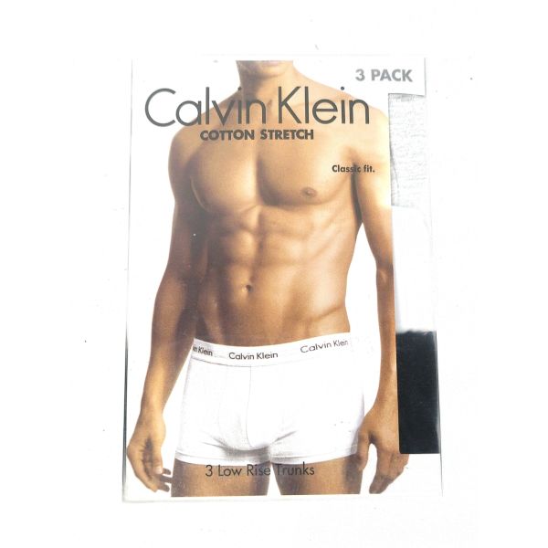 Calvin Klein CK Boxershorts U2662G-998 3er Pack Schwarz Grau Weiß, Große:M
