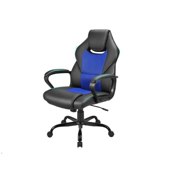 BASETBL Schreibtischstuhl im Racing-Design blau/schwarz