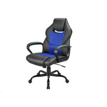 BASETBL Schreibtischstuhl im Racing-Design blau/schwarz
