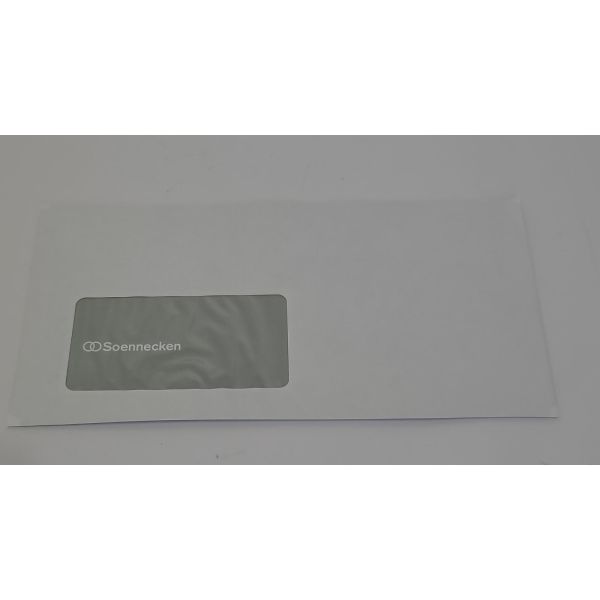 Soennecken Briefhülle, DIN lang, weiß, sk, mit Fenster, 75 g / qm, holzfrei, 1000 Stück