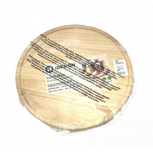 iDesign EcoWood Plattenspieler aus Paulownia-Holz (Natur) - 26,7 x 26,7 x 3,2 cm