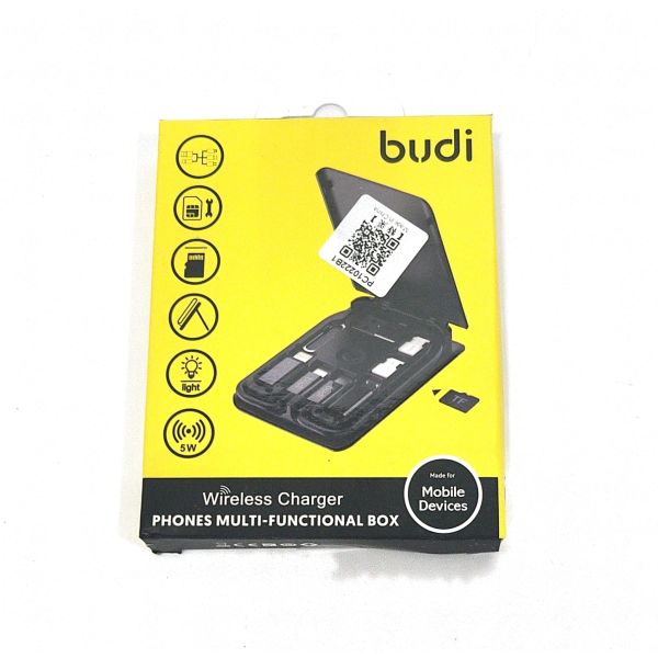 Budi Wireless Charger Multifunktionsbox - Schwarz