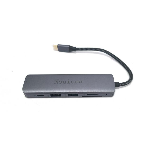 Nouiosa USB C Hub, 6 in 1 HDMI Multiport Adapter mit HDMI