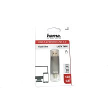 Hama USB-Stick Laeta Twin micro USB grau 128 GB
