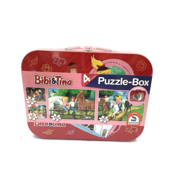 2 x 100 + 2 x 150 Teile Schmidt Spiele Kinder Puzzle Bibi & Tina Koffer 56509