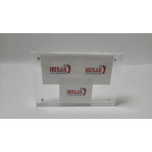 Niubee Clear Acrylic Photo Frame 4x6". Double Sided Magnetic Acrylic Block