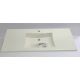 Emotion Auflagewaschtisch Mineralguss Weiß glänzend mit Überlauf 1212 x 500 mm