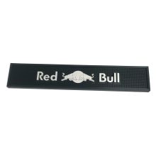 Red Bull Schwarz Barmatte mit Silber Logo, 48,5 x 9 cm