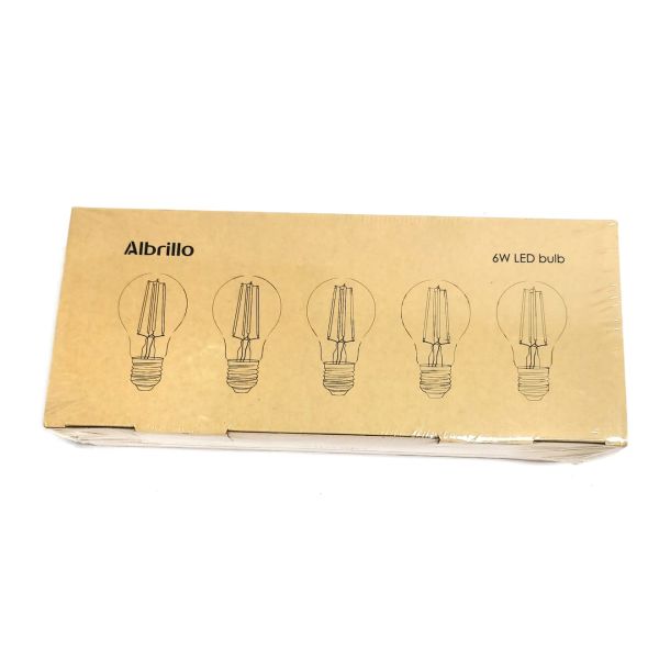 Albrillo 6W LED Glühbirnen E27, 5er Pack