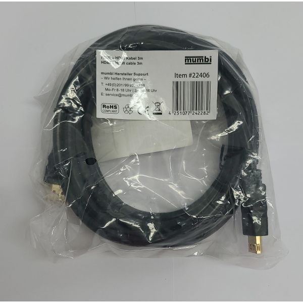 mumbi HDMI Kabel 3m Schwarz