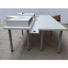 Schreibtisch Konferenztisch Lichtgrau 200 x 143,5cm