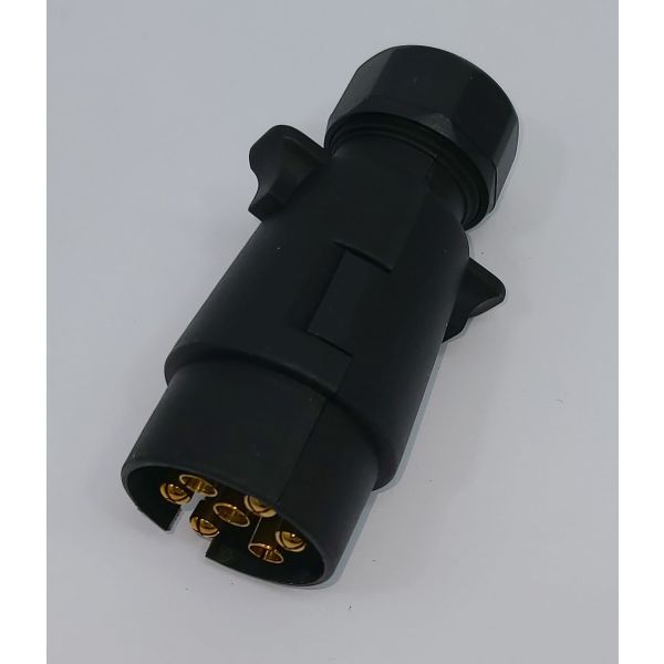 as-Schwabe 60462 Caravan Stecker 7-polig für Kabeldurchmesser 8,5-10 mm, Schwarz