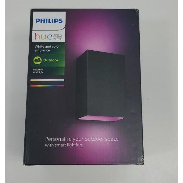 Philips Hue White & Color Ambiance Resonate Wandleuchte schwarz LED Schwarz, 2-flammig