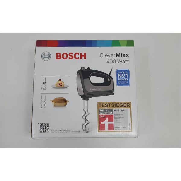 Bosch MFQ2420B 400W Handmixer - Piano Black/Silber