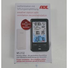 ADE Wetterstation WS 2132 Thermometer Uhr Wecker...